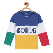 Pack of 1 henlay tee - darkslateblue & yellow for 3-6 Months