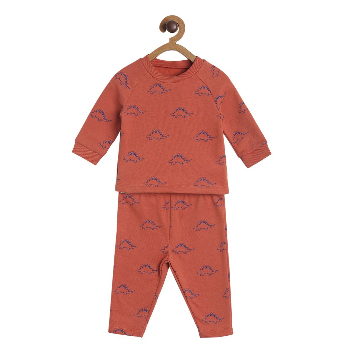 Pack of 2 sweat shirt and bottom set - indianred for 3-6 Months
