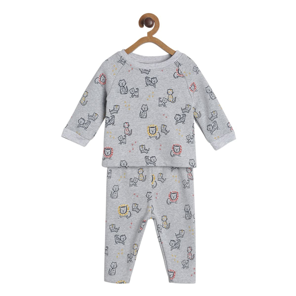Pack of 2 sweat shirt and bottom set - grey marl for 3-6 Months