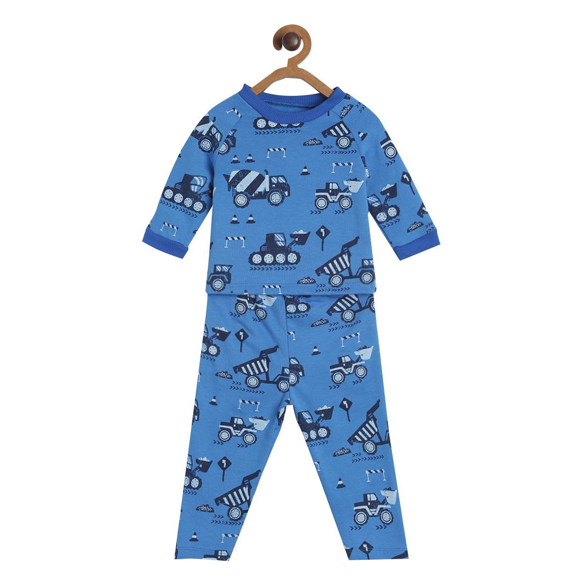 Pack of 2 sweat shirt and bottom set - blue for 3-6 Months