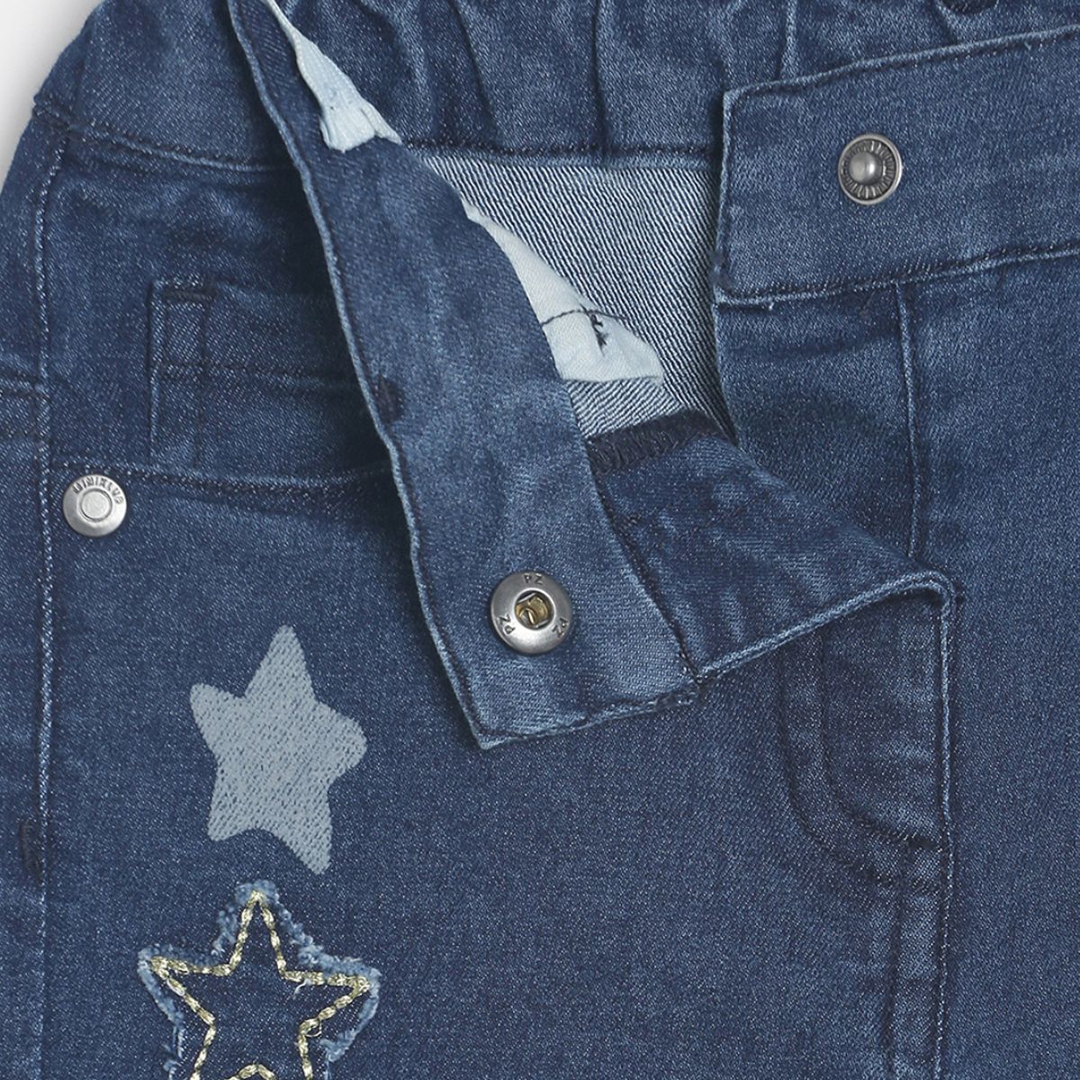 Pack of 1 denim pant - denim blue for 3-6 Months