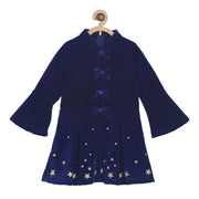 Pack of 1 woven dress - blue for 3-6 Months