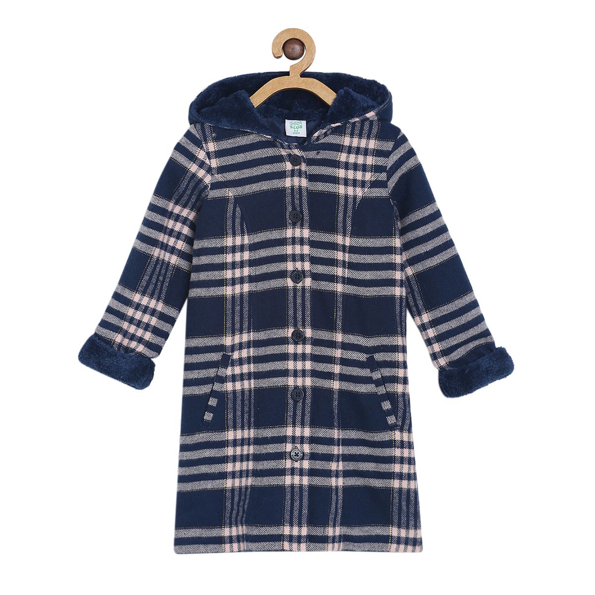 Pack of 1 woven long coat - navy for 3-6 Months
