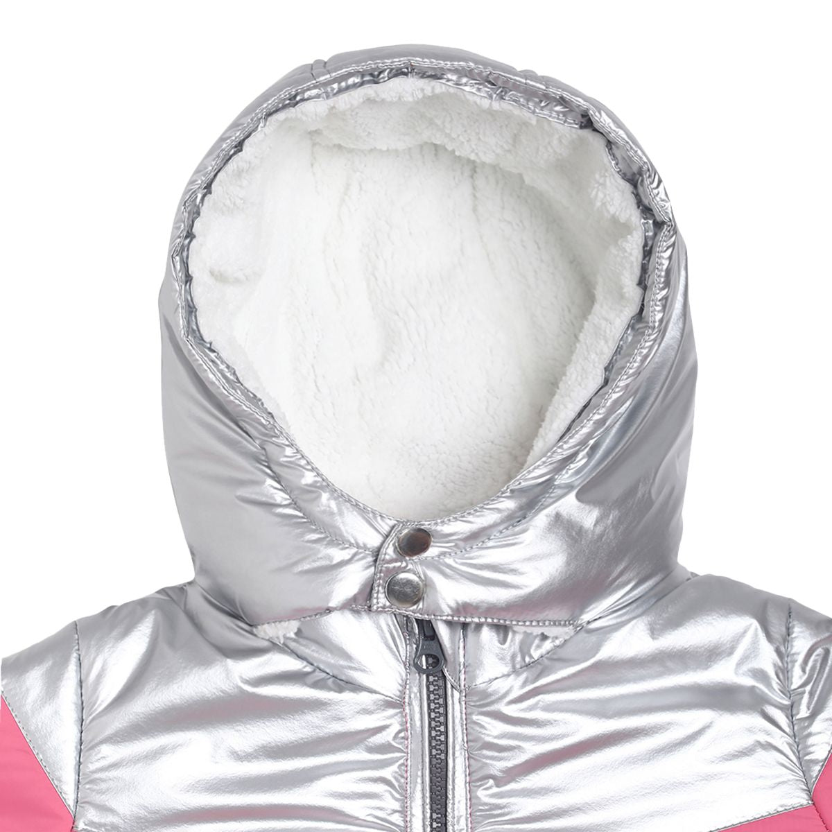Pack of 1 woven jacket - silver & baby pink for 3-6 Months