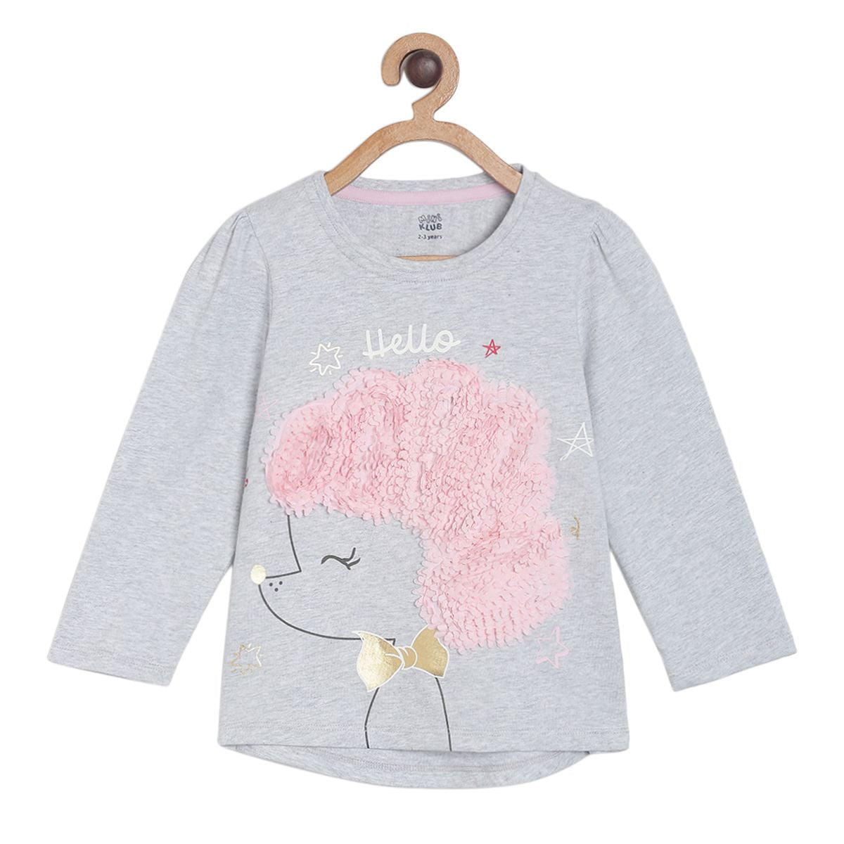 Pack of 1 knit top - grey for 3-6 Months