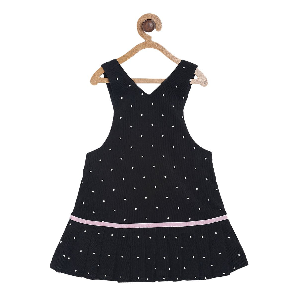 Pack of 2 woven pinny set - black for 3-6 Months