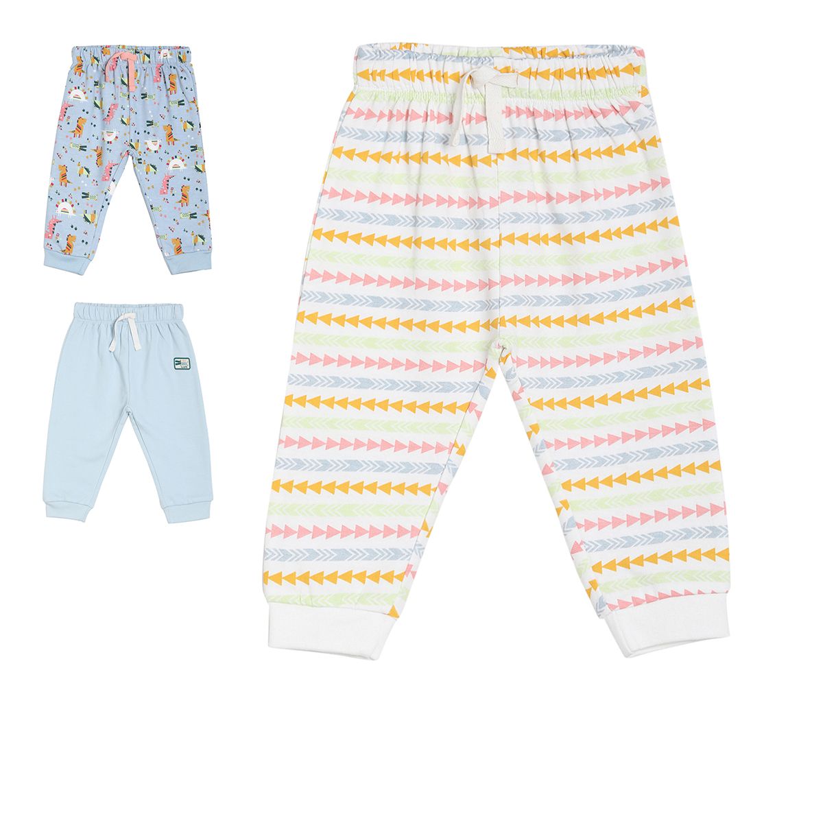 Boys Multi Po3 Knit Bottoms