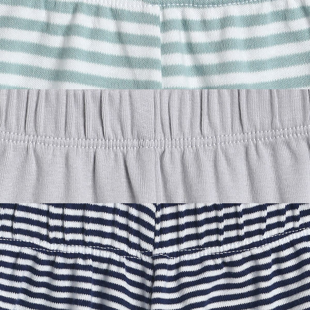 Pack of 3 knit bottom - skyblue & white for 0-3 Months