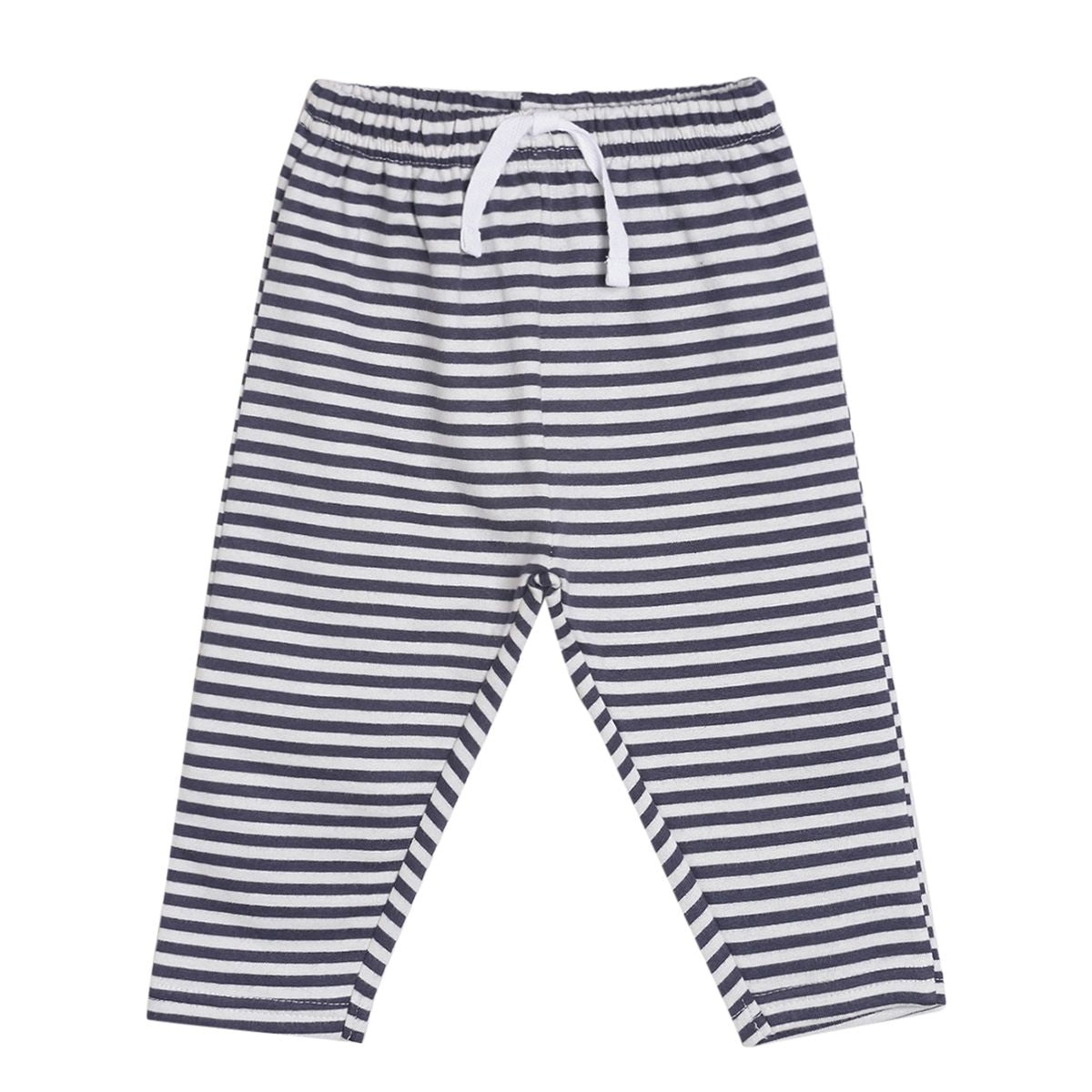 Pack of 3 knit bottom - dark blue & white for 0-3 Months