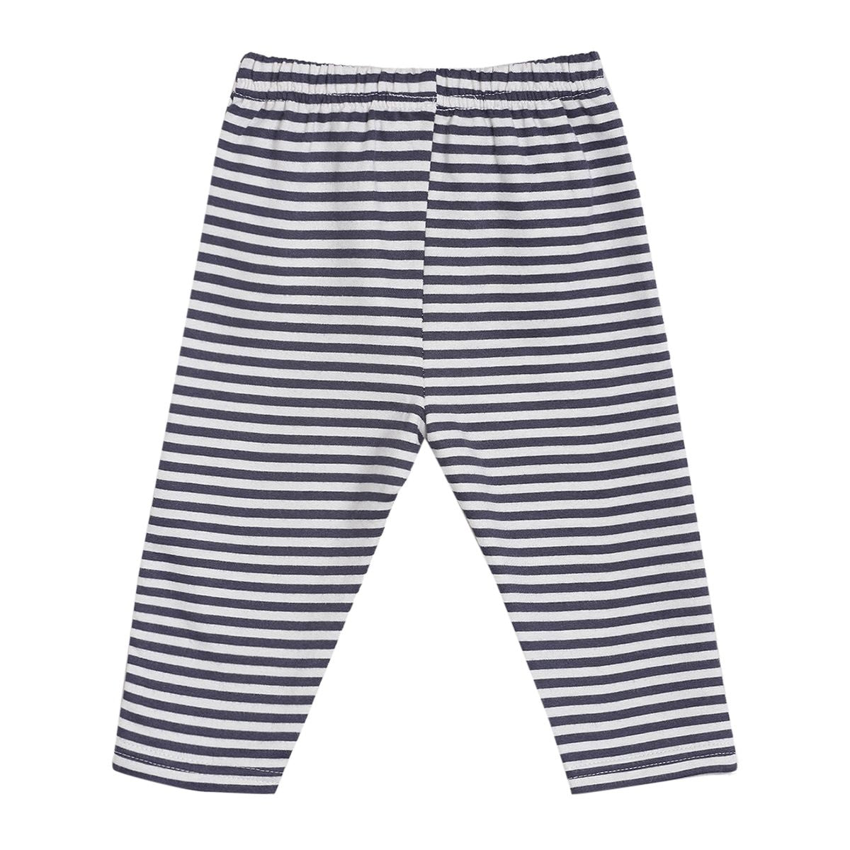 Pack of 3 knit bottom - dark blue & white for 0-3 Months
