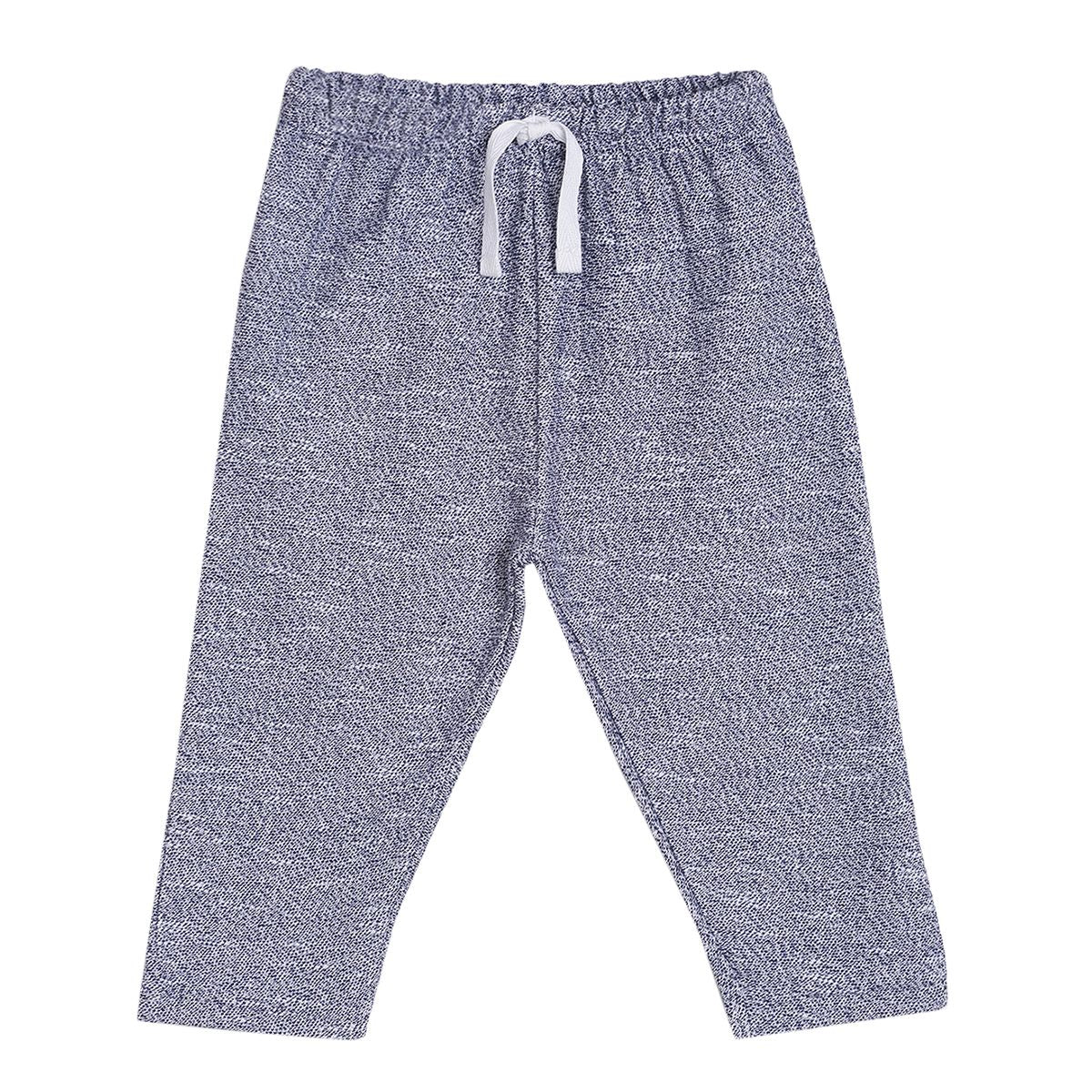 Pack of 3 knit bottom - dark blue & white for 0-3 Months