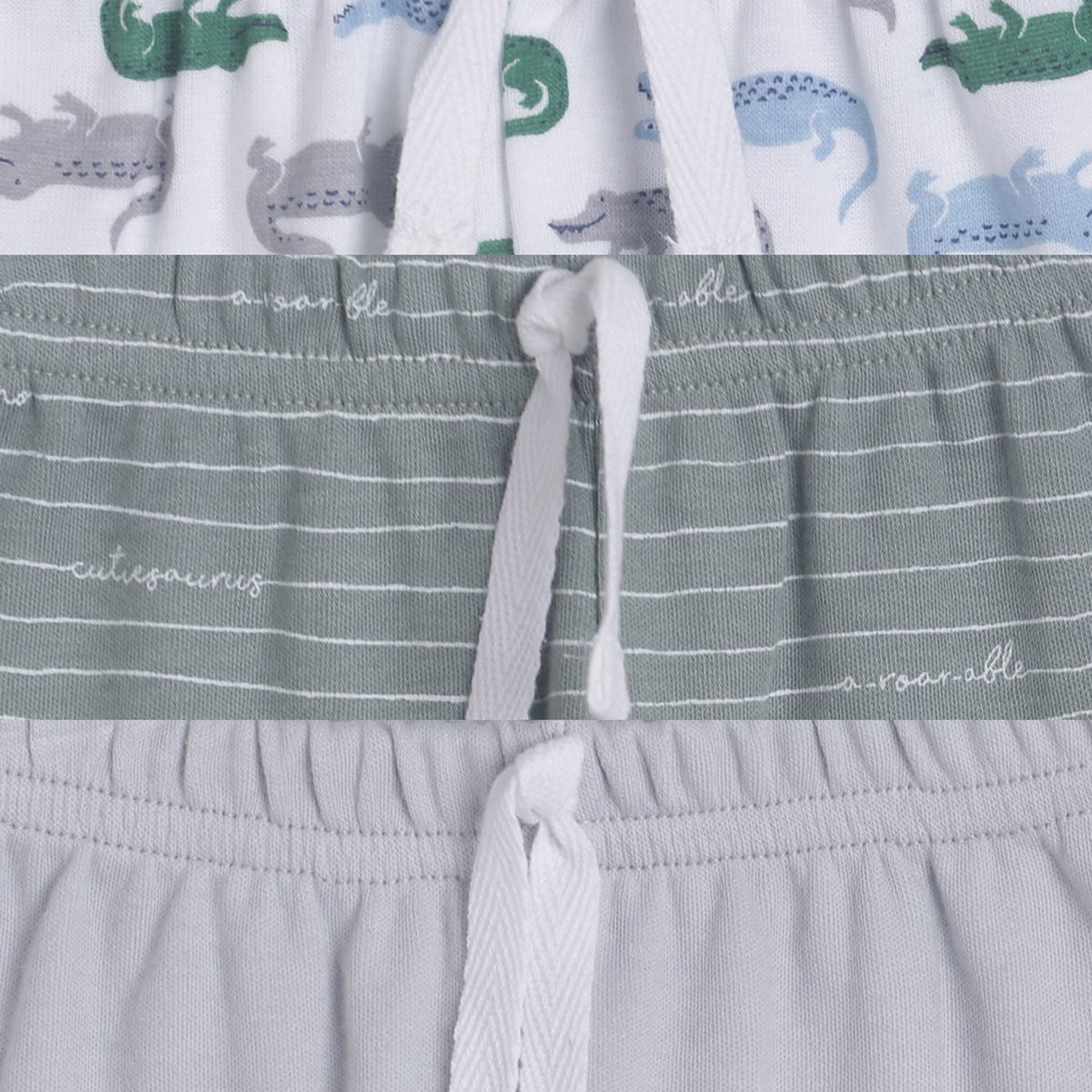 Pack of 3 knit bottom - white & blue for 0-3 Months