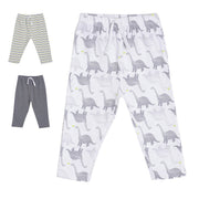 Pack of 3 knit bottom - white & sky blue for 0-3 Months