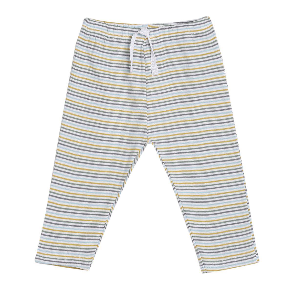 Pack of 3 knit bottom - white & sky blue for 0-3 Months