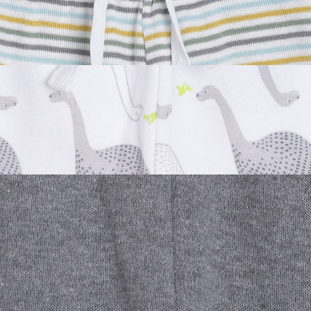 Pack of 3 knit bottom - white & sky blue for 0-3 Months
