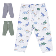 Pack of 3 knit bottom - white & sky blue for 0-3 Months