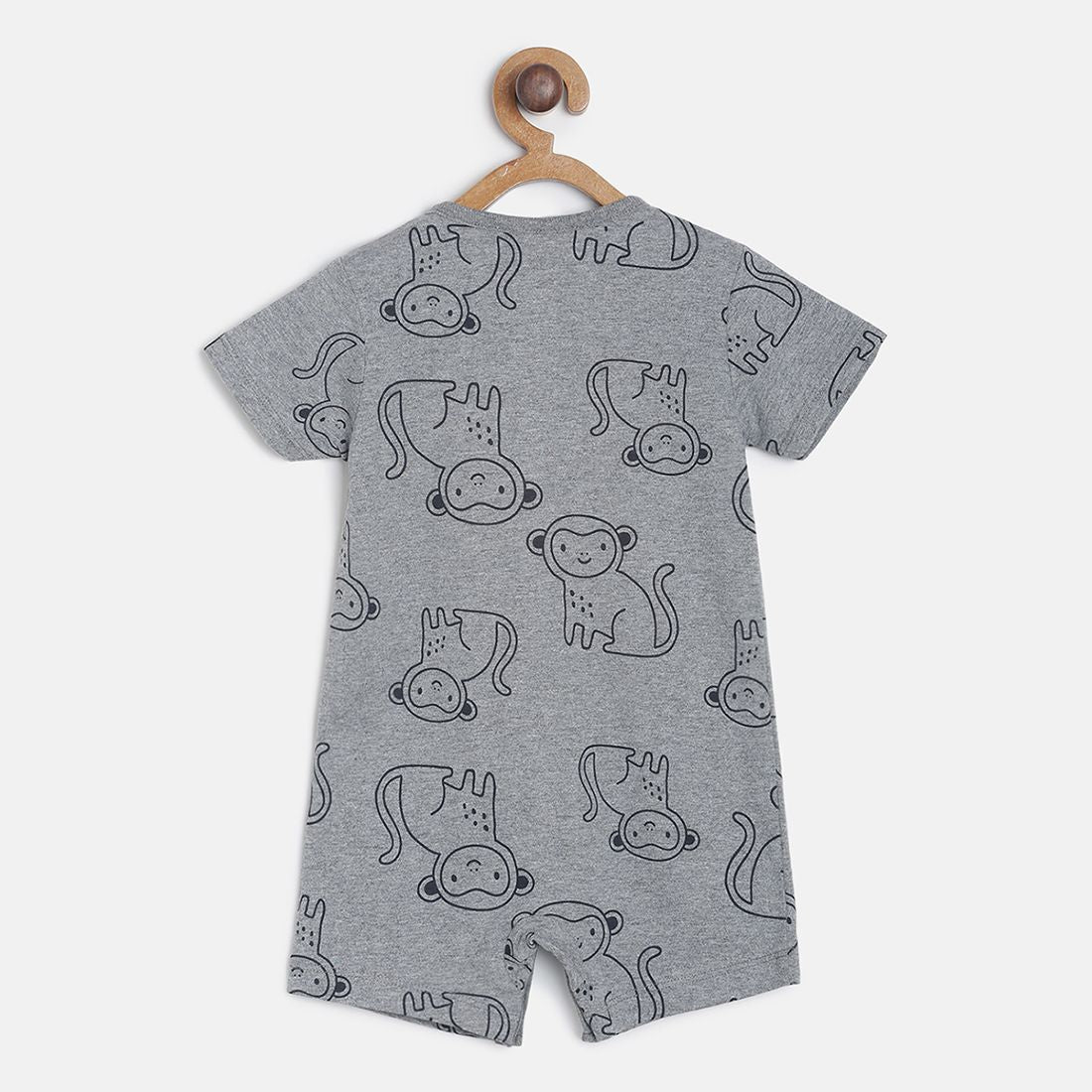 Baby Boys Yellow & Grey Cotton Printed Rompers Pack of 2 Regular Fit Casual Rompers