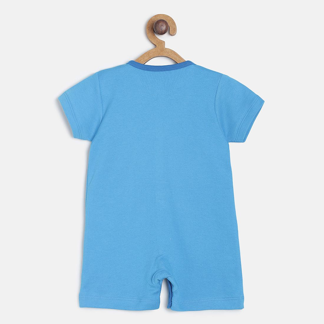 Baby Boys Blue & White Cotton Printed Rompers Pack of 2 Regular Fit Casual Rompers