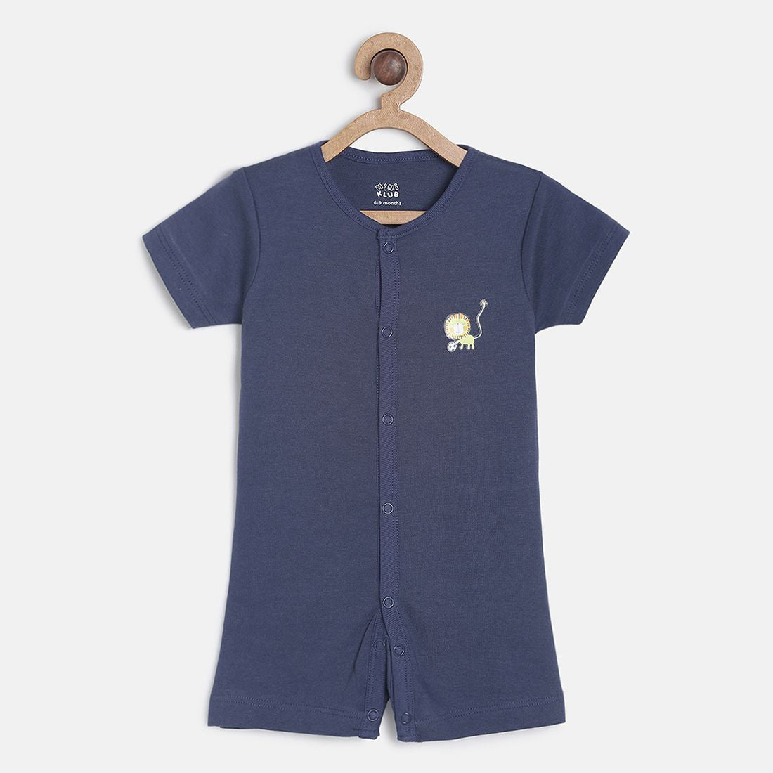 Baby Boys Navy Blue & White Cotton Printed Rompers Pack of 2 Regular Fit Casual Rompers