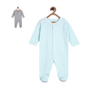 Pack of 2 sleepsuit - turquoise blue for New Born