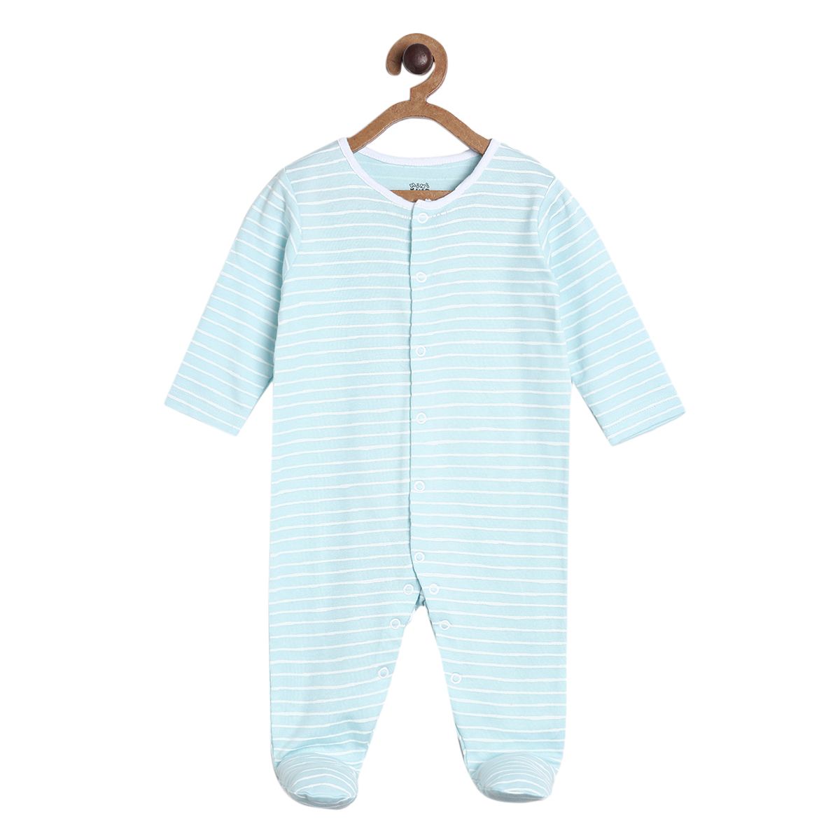 Pack of 2 sleepsuit - turquoise blue for New Born