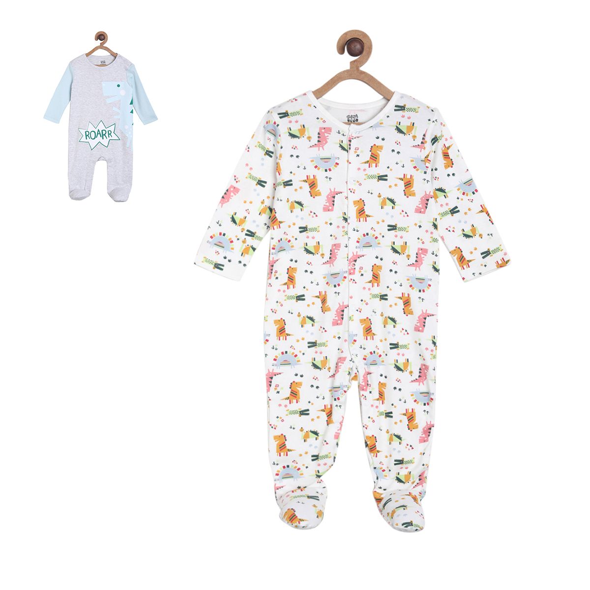 Boys Multi Po2 Sleepsuits