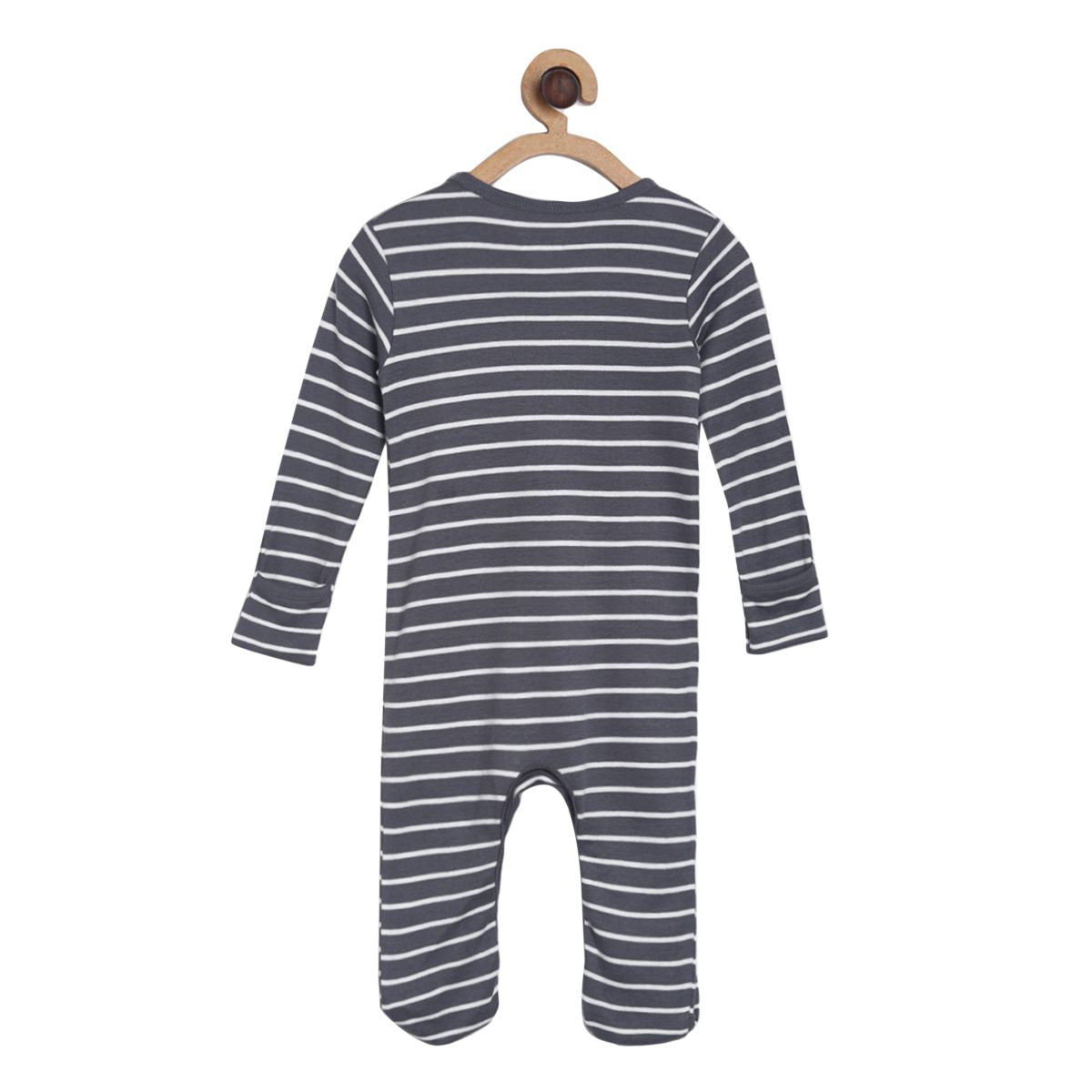 Baby Boys Printed Sleepsuit Pack of 2, Grey & White