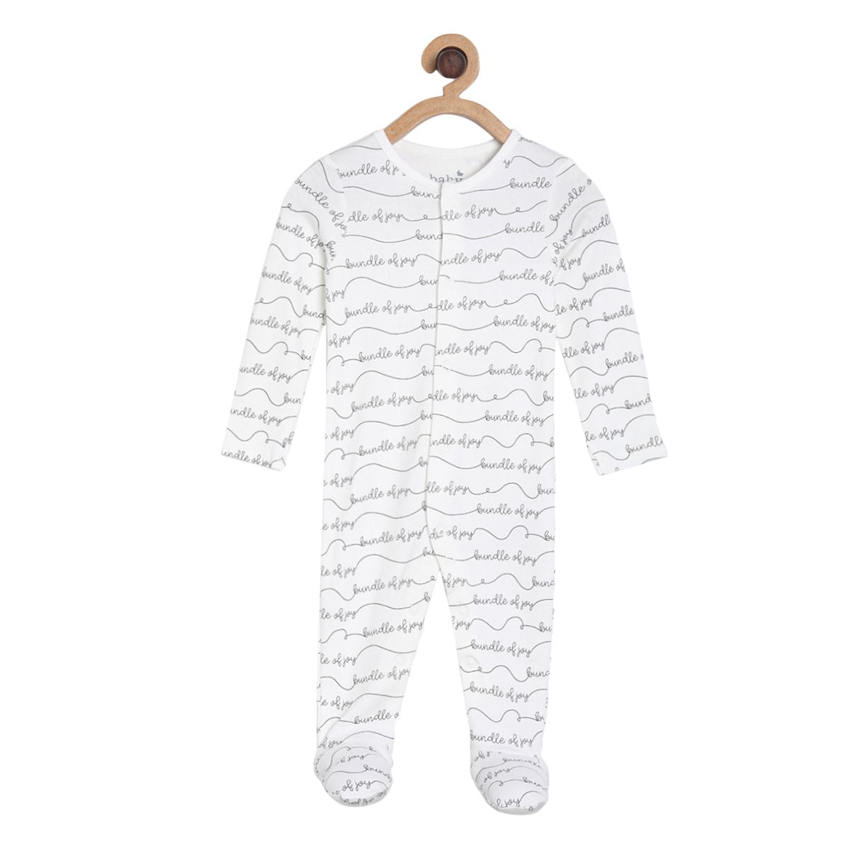 Pack of 2 sleepsuit - navy blue & white for New Born