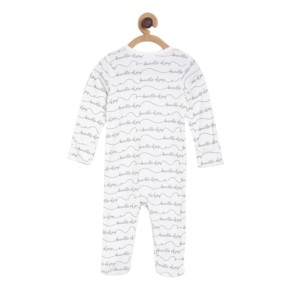 Pack of 2 sleepsuit - navy blue & white for New Born