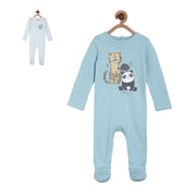 Pack of 2 sleepsuit - dark grey & white for New Born