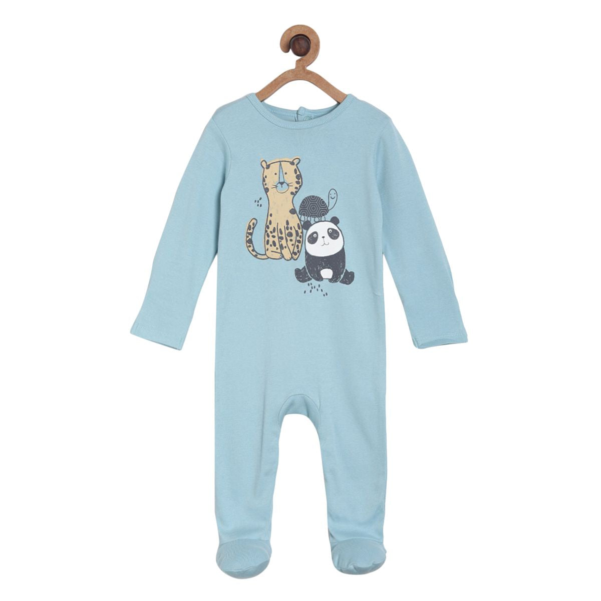 Pack of 2 sleepsuit - dark grey & white for New Born