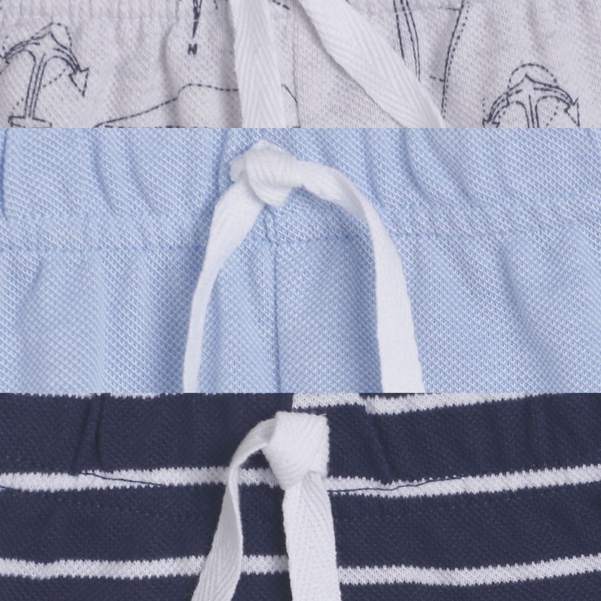 Pack of 3 shorts - skyblue for 0-3 Months