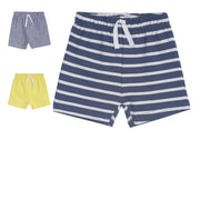 Pack of 3 shorts - dark blue & white for 0-3 Months
