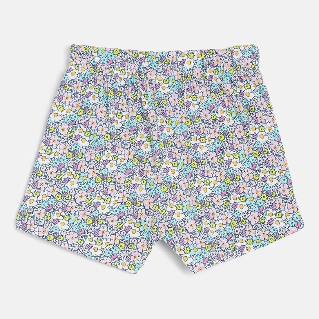 Baby Girls Pink, White & Multicolor Cotton Printed Shorts Pack of 3 Regular Fit Casual Shorts