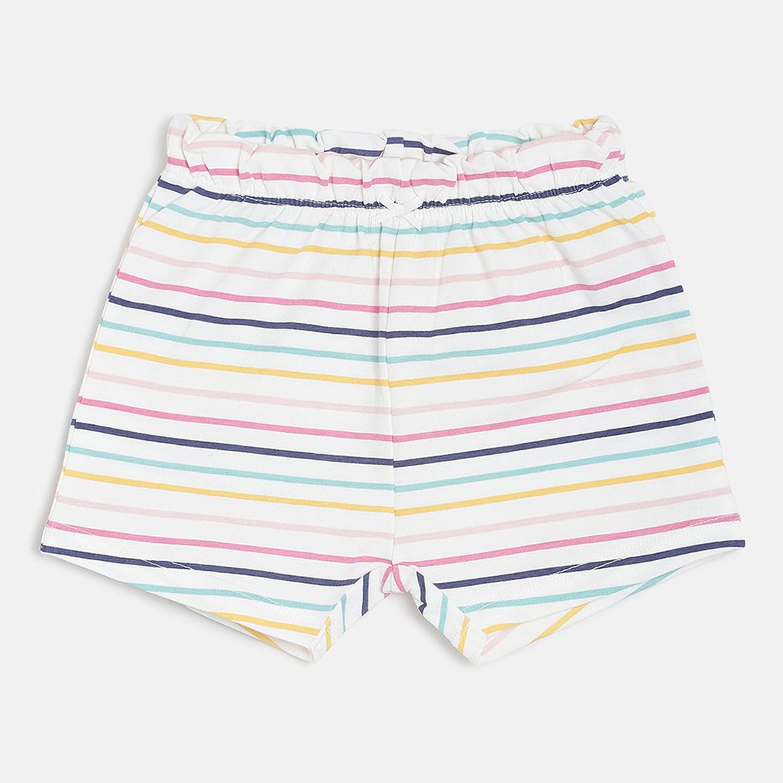 Baby Girls Pink, White & Multicolor Cotton Printed Shorts Pack of 3 Regular Fit Casual Shorts