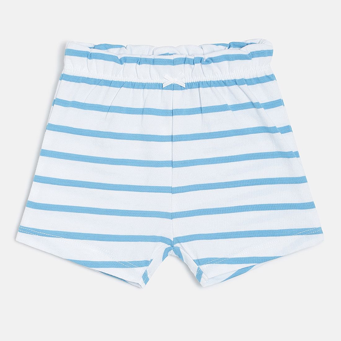 Baby Girls Blue, Peach & Navy Cotton Printed Shorts Pack of 3 Regular Fit Casual Shorts