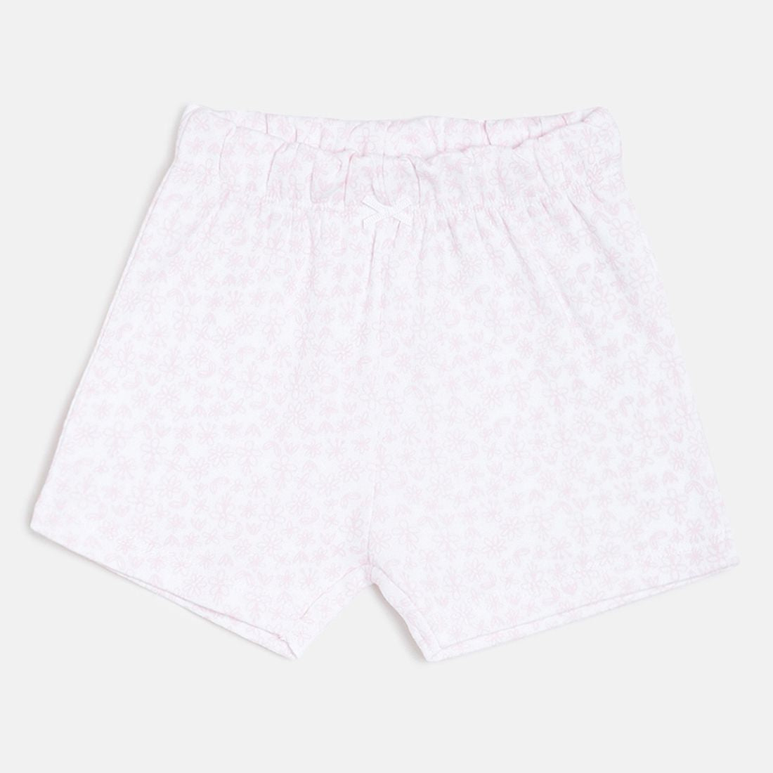 Baby Girls White & Pink Cotton Printed Shorts Pack of 3 Regular Fit Casual Shorts
