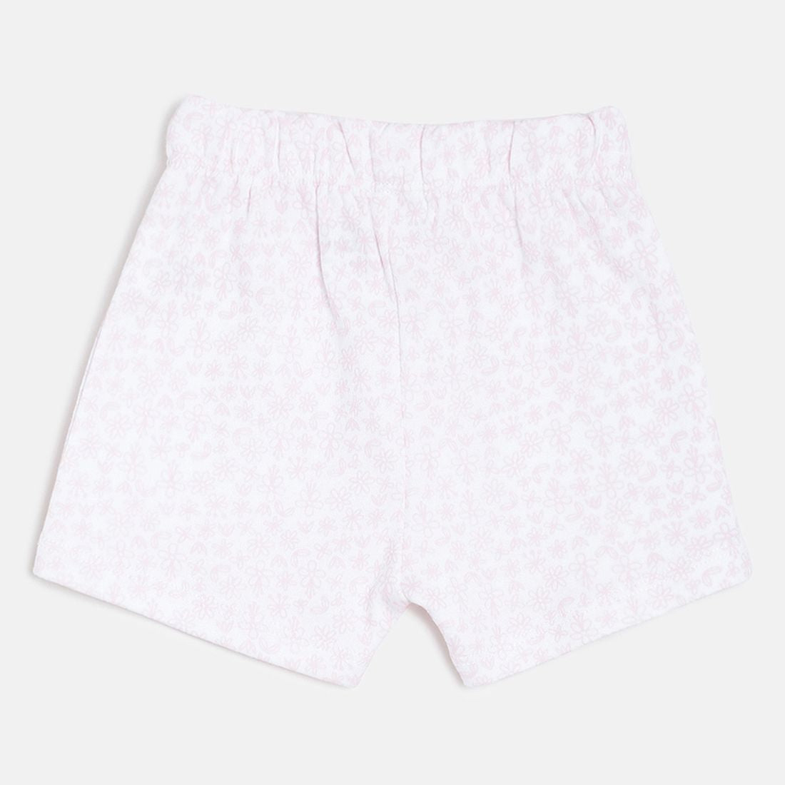 Baby Girls White & Pink Cotton Printed Shorts Pack of 3 Regular Fit Casual Shorts