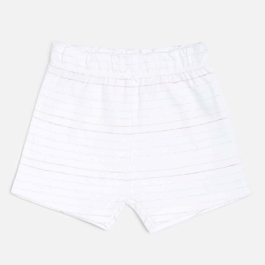Baby Girls White & Pink Cotton Printed Shorts Pack of 3 Regular Fit Casual Shorts