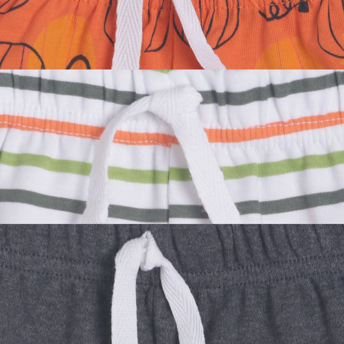 Pack of 3 shorts - coral red for 0-3 Months