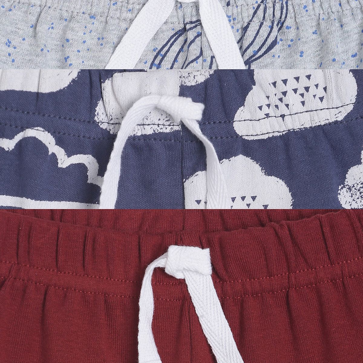Pack of 3 shorts - greyish blue for 0-3 Months