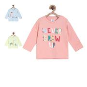 Pack of 3 knit tee - baby pink for 0-3 Months