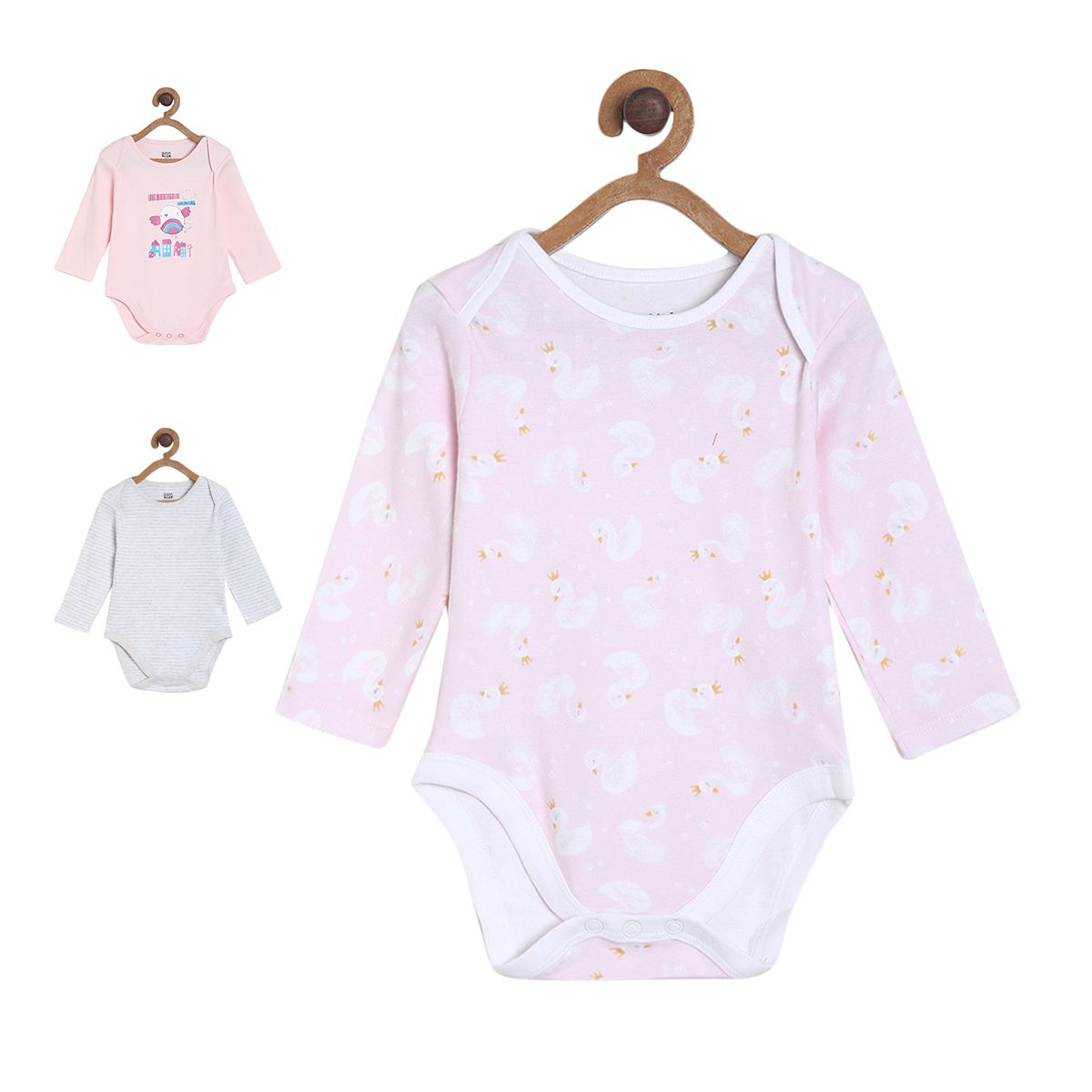 Pack of 3 bodysuit - light lavender for New Born