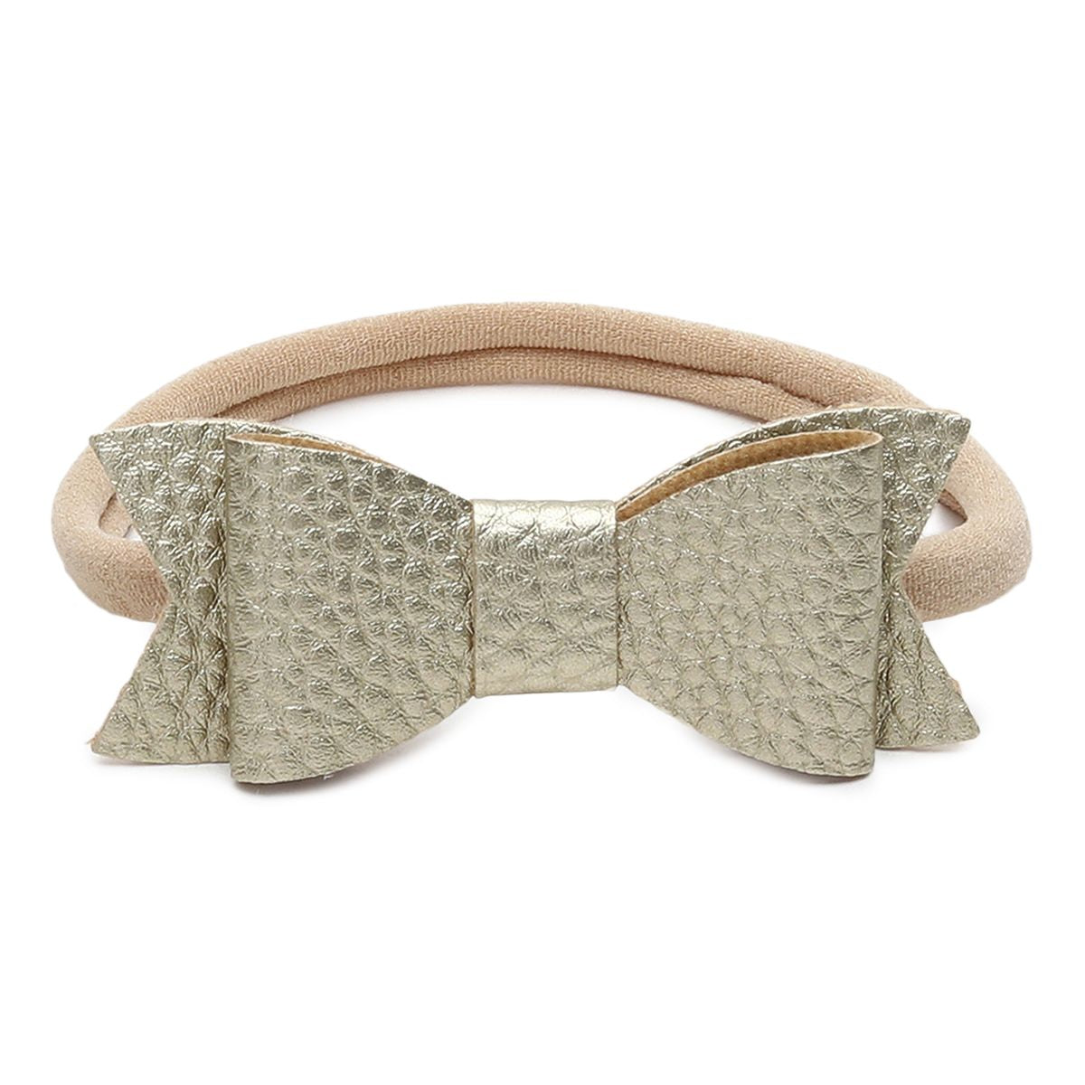 Girls Silver, Gold & Pink Bow Hair Band Set of 3 Fashion Hair Accessories