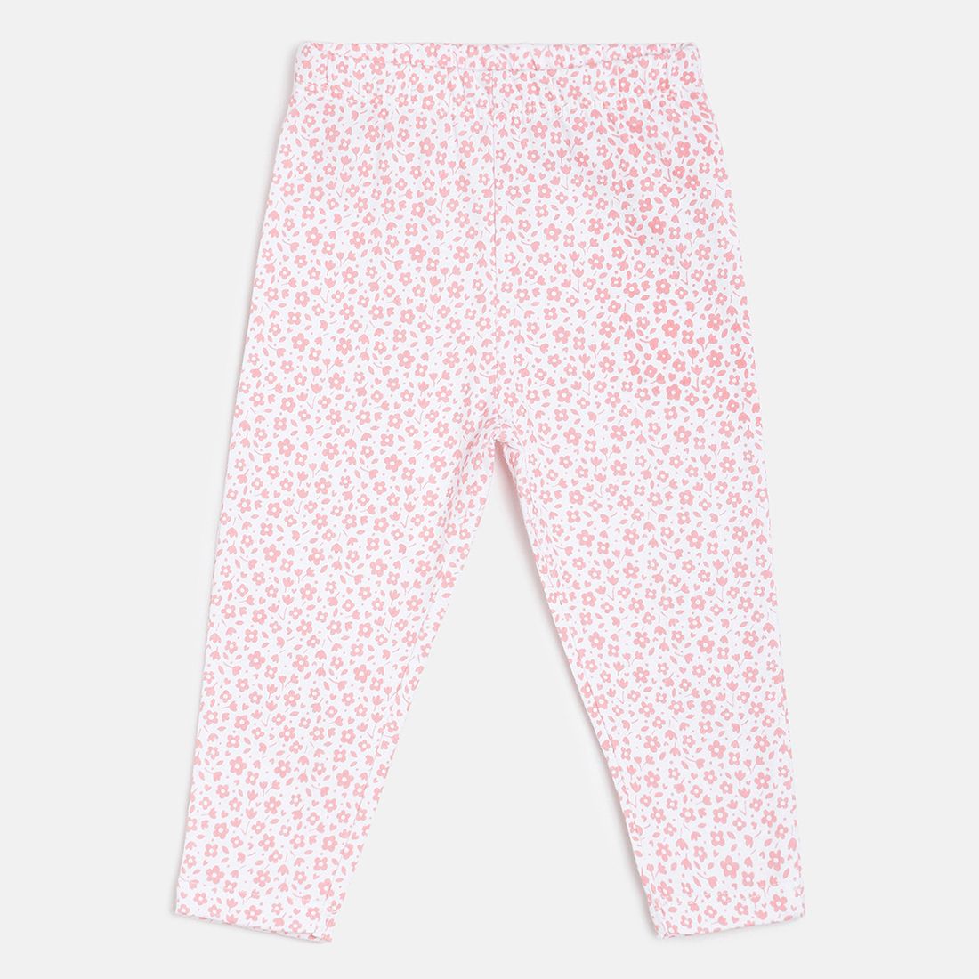 Baby Girls Pink, Mint Green & White Cotton Leggings Pack of 3 Regular Fit Casual Leggings