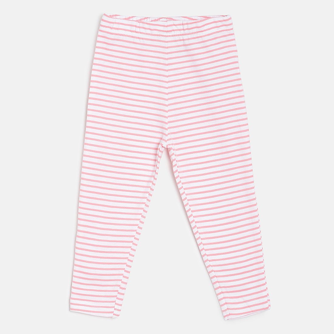 Baby Girls Pink, Mint Green & White Cotton Leggings Pack of 3 Regular Fit Casual Leggings