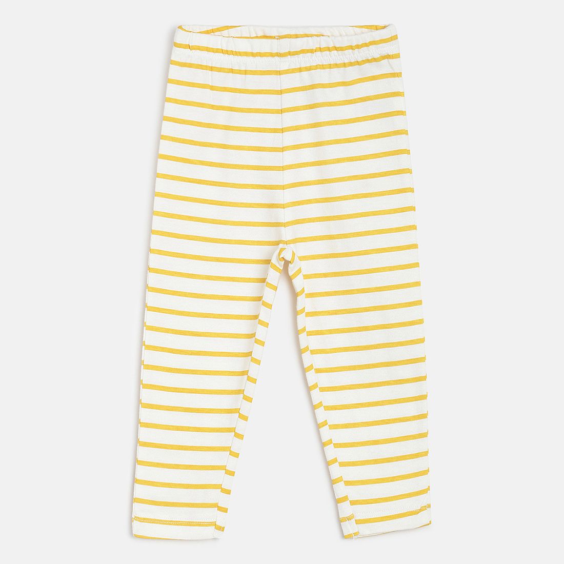 Baby Girls Pink, Yellow & Multicolor Cotton Printed Leggings Pack of 3 Regular Fit Casual Leggings
