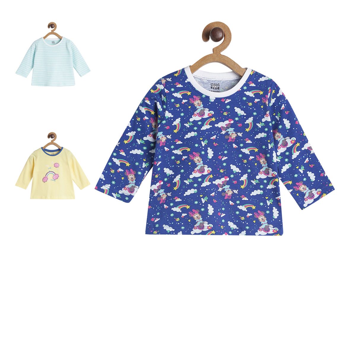 Pack of 3 knit top - blue for 0-3 Months