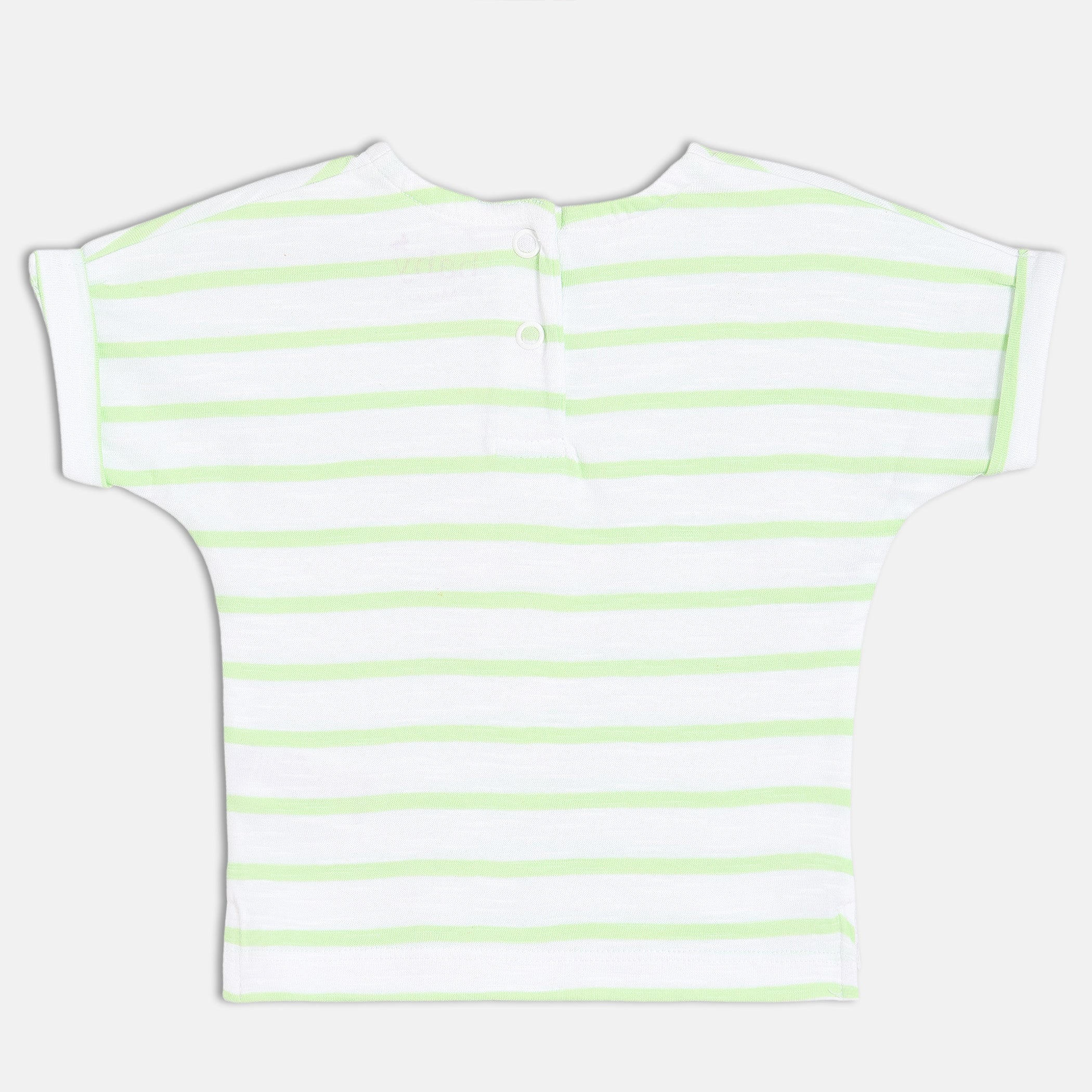 Baby Girls Printed Short Sleeve Tops Pack of two, Pink and White