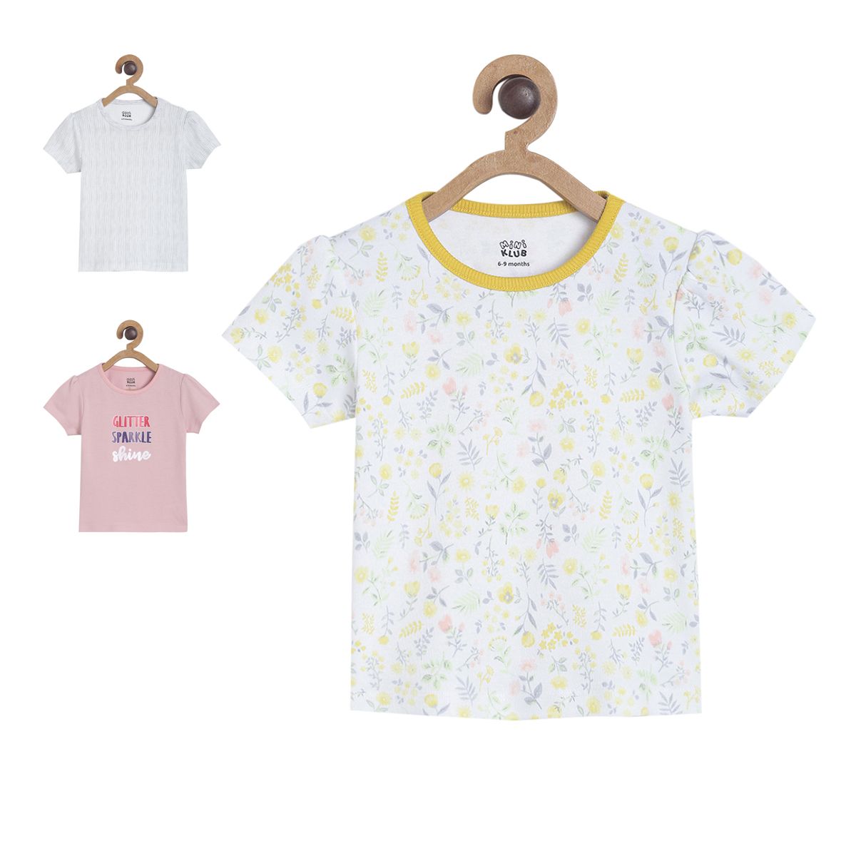 Pack of 3 knit top - light grey for 0-3 Months
